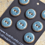 17/18mm porcelain buttons blue loft