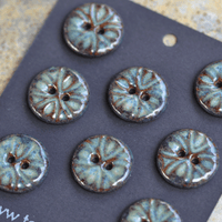 8 pcs. 17/18mm ceramic buttons denim