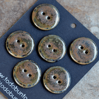 6 pcs. 23mm ceramic buttons swamp