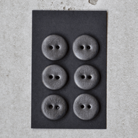 6 pcs. 18mm ceramic buttons graphite