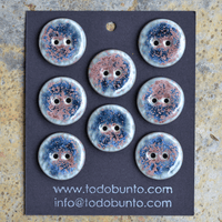 8 pcs. 20mm porcelain buttons universe