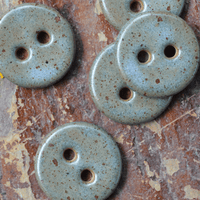 4 pcs. 27mm ceramic buttons frost blue