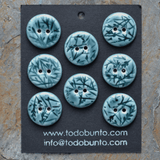 8 pcs. 20mm porcelain buttons fog