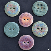 Ceramic buttons mix Lilac/Green