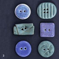 Ceramic buttons mix Lilac/Green