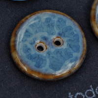 8 pcs. 22-23mm porcelain buttons blue loft