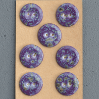 23mm porcelain buttons lilac sprinkle