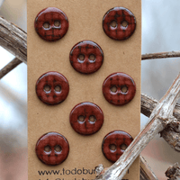 8 pcs. 18/19mm ceramic buttons maroon