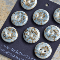 8 pcs 20mm porcelain buttons sea salt