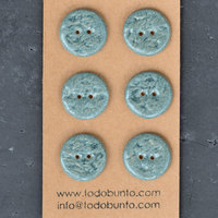 6 pcs. 23mm ceramic buttons satin oribe